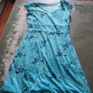 Merrell light blue floral opti-wick summer dress sz XS